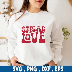 Spread Love Svg, Valentine Vibes Svg, San Valentino Svg, Be Mine Svg, Funny Valentine's Day Svg, Love Women Svg, Valentine T-Shirt Svg