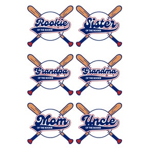 Baseball Family Rookie Svg Bundle, First Birthday Rookie of the Year ...