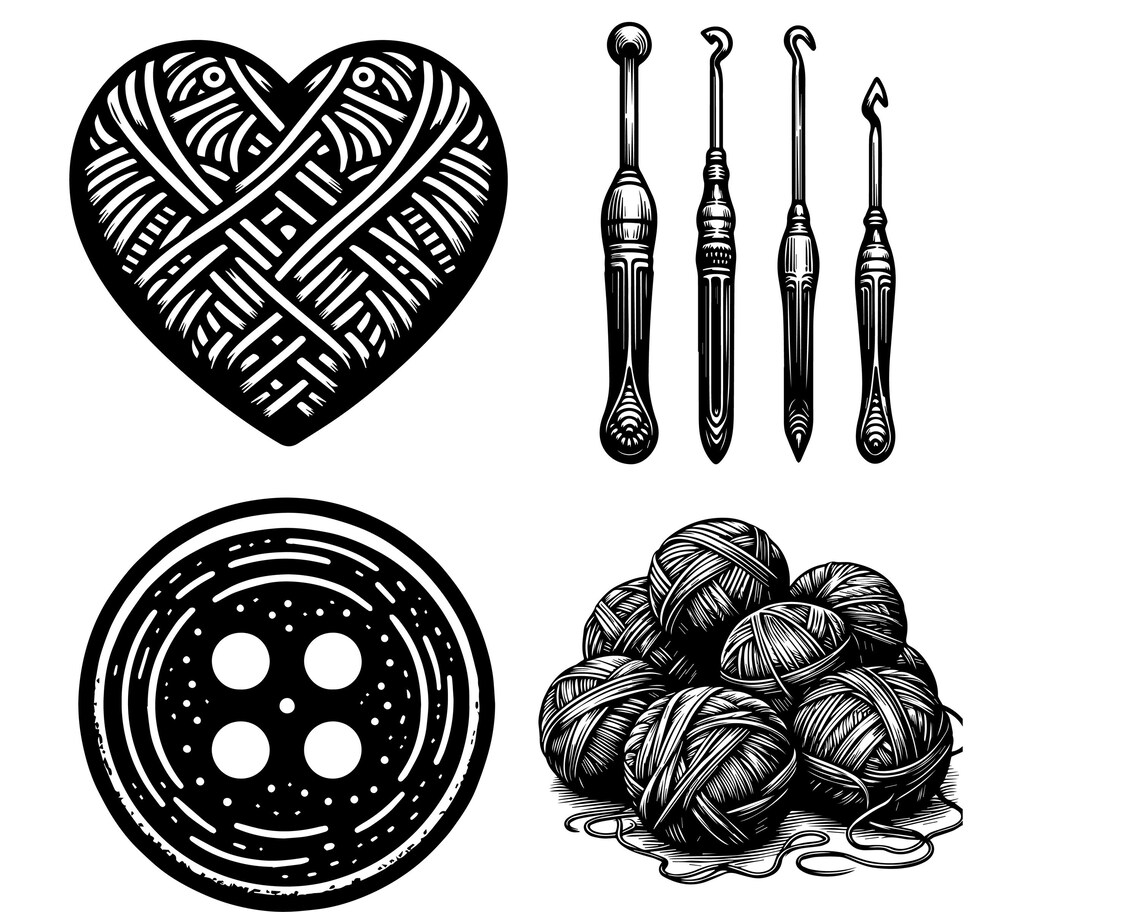 Knitting Svg Bundle, Crochet Svg, Yarn Svg, Knit Svg Bundle, Crochet ...