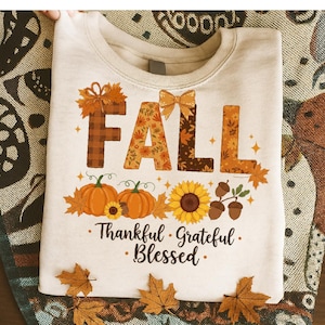 Grateful Thankful Blessed Png, Coquette Fall Season Png, Faith Based Autumn Sublimation, Christian Fall Bow Png, Religious Fall Png