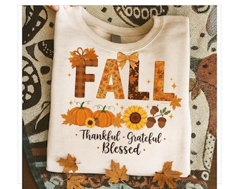 Grateful Thankful Blessed Png, Coquette Fall Season Png, Faith Based Autumn Sublimation, Christian Fall Bow Png, Religious Fall Png