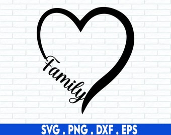 Family SVG, Heart SVG, Valentines Day SVG, Family First Svg, Popular Shirt Svg, Png, Svg Files For Cricut, Sublimation Designs Downloads