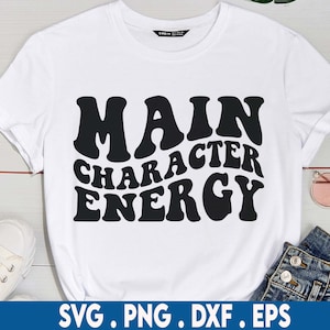 Personagem principal Energia svg, vibrações alegres svg, inspirador svg, retrô ondulado svg, personagem principal svg, estética svg, boho svg, saúde mental