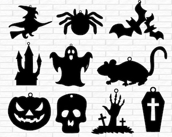 Halloween Earrings Svg bundle, Earring Template, Ghost Svg, Halloween Svg Bundle, Leather Earring Svg, Wood Earrings Svg, Halloween png