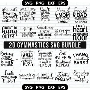 Gymnastik SVG-Bundle, Gymnastik SVG, Turnerin Schnittdatei, Gymnastik Zitate, Sport SVG, rhythmische Gymnastik svg, Gymnastik Designs svg