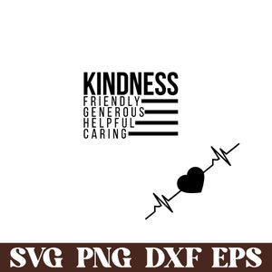 La gentillesse est gratuite SVG PNG, Boho motivation chemise manches conception Svg, aimez-vous Svg, gentillesse définition Svg, citations positives Svg, Png