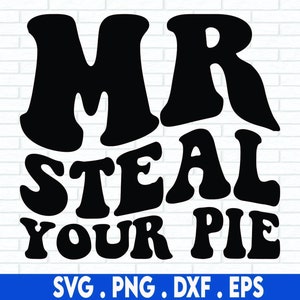 Mr Steal Your Pie SVG、Boys Thanksgiving SVG、Kids Halloween SVG、Cricut 用クリスマス PNG ファイル、シルエット、昇華デザインのダウンロード