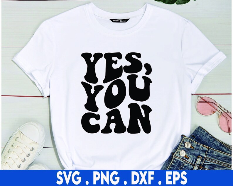 Yes Include Us Yes, You Can SVG Cut File, Positive Quote, Affirmation, Handlettered ...