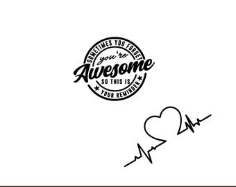 Awesome Worthy SVG PNG, This is your Reminders Svg, Boho Motivational Sleeve Shirt Design Svg, Love Yourself Svg, Kindness Definition Svg