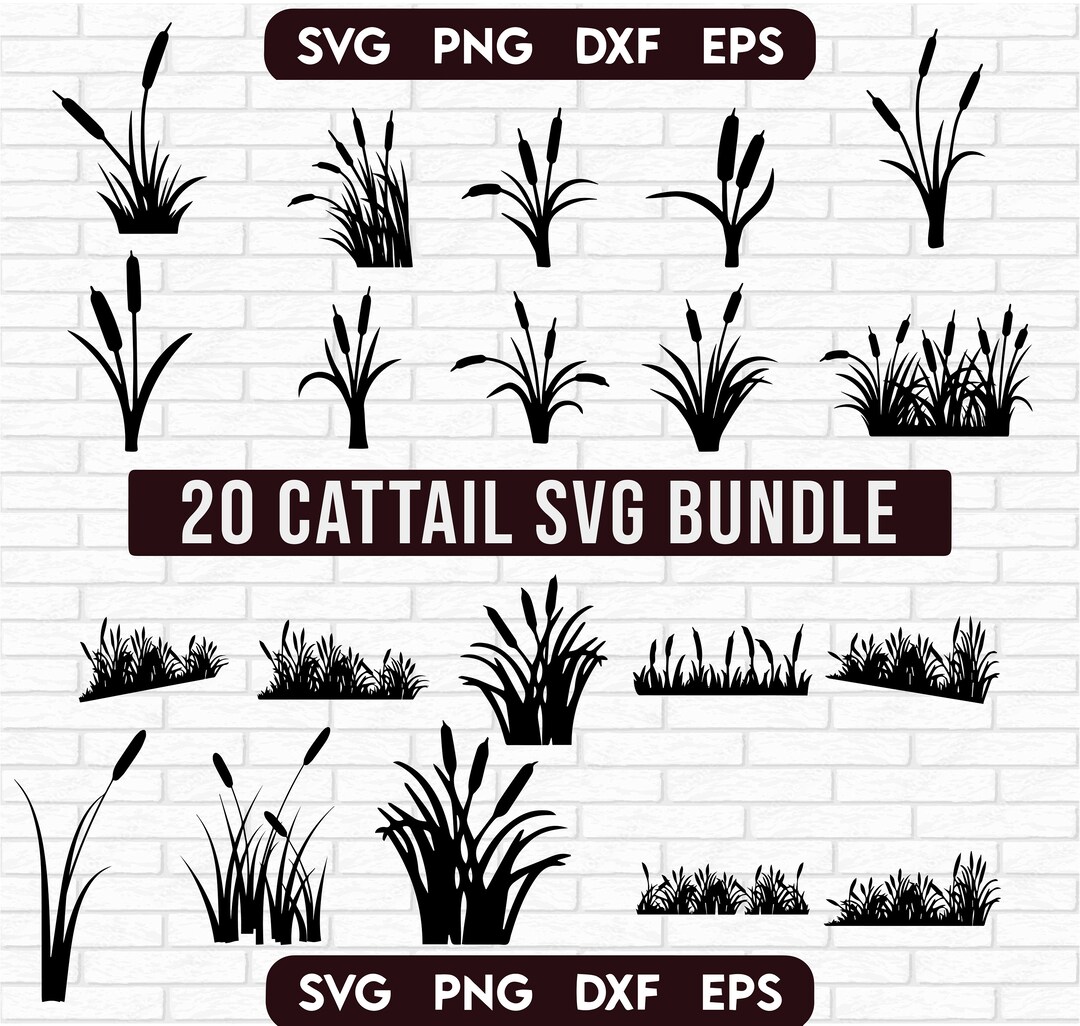 Cattail Svg,cattail Flower Svg,cattail Vector,cattail Bundle,grass Svg ...