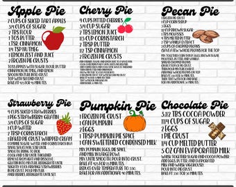 Pie Recipe Bundle Svg, Pumpkin pie recipe svg, Homemade pumpkin pie svg, Fall recipe svg, Autumn recipes svg, Pumpkin pie svg