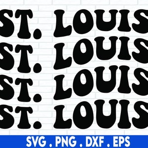 Saint-Louis SVG, vacances assorties en famille Amérique, ondulés empilés, Silhouette Cricut, lieu touristique des États-Unis d'Amérique, Svg des États-Unis d'Amérique
