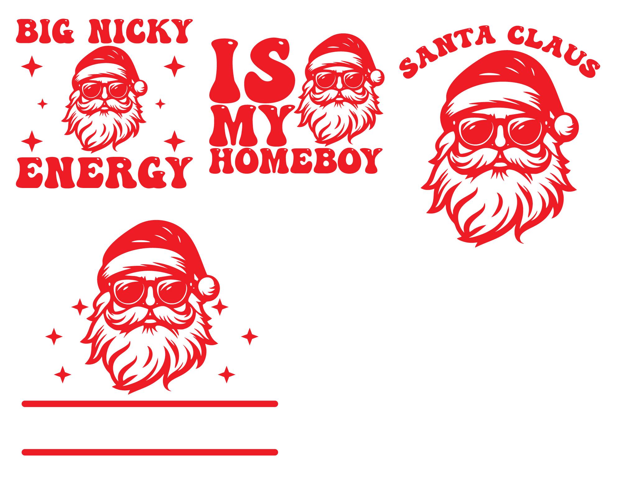 Santa Names Svg Santa SVG Bundle, Christmas SVG Files for Cricut, Santa Christmas ...