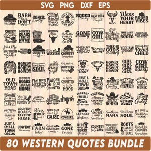 Pacote Western Svg, Southern svg, Howdy Svg, Cowboy Svg, Cowgirl Svg, Citações ocidentais svg, Vida no campo svg, Howdy Yall svg, Música country png