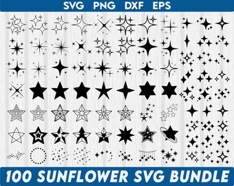 Sparkle SVG Bundle, Stars SVG Bundle, Star Silhouette, Star Plotter file, Sparkle Png Bundle,Sparkle Clipart, Sparkle Star Svg,Twinkle Stars