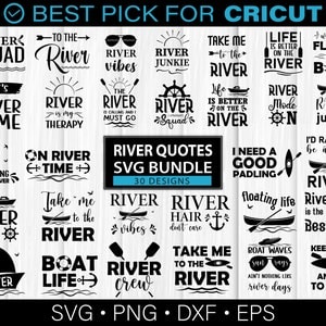 River SVG Bundle, River Life Svg, river junkie svg, fishing svg, River Squad svg, summer svg, river trip svg, river svg, lake svg, boat svg