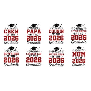 Dumna rodzina absolwenta rocznika 2026 (SVG), Dumna rodzina absolwenta (SVG), Klasa 2026, Ukończenie szkoły (SVG), Pakiet ukończenia szkoły (SVG) z 2026 r., Rodzina absolwenta (SVG) zdjęcie 5