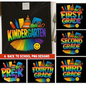 Back To School PNG Bundle, Custom Name Png, Happy Back To School Png, School Bundle Png, School Png, Watercolor Png, Trendy Png