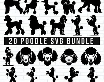 Poodle SVG Bundle, Poodle Face svg, Poodle Silhouette, poodle dog svg, Poodle Clipart, Poodle Cut File, Poodle png