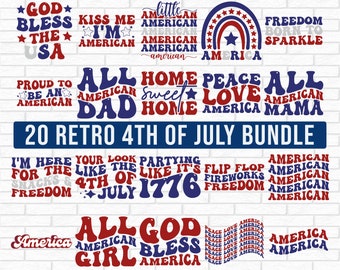 4th of July SVG Bundle, July 4th svg, Fourth of July svg, America svg, USA Flag svg, Independence Day SVG,Retro America Png, 4th of July Png