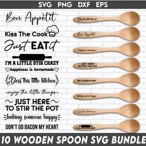Wooden spoon svg Bundle, Funny Kitchen Quotes Svg, Spoon Handle Sayings Svg, Spatula Quotes, Kitchen svg, Funny Coking svg, Spatula quotes