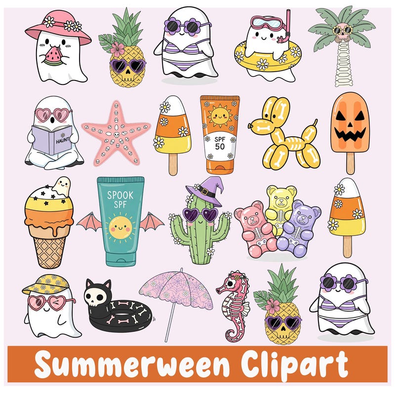 Summerween Pic Summerween Clipart - Etsy