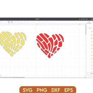 May include: Two heart-shaped designs, one yellow and one red, with a patterned design resembling a honeycomb or a network of veins.