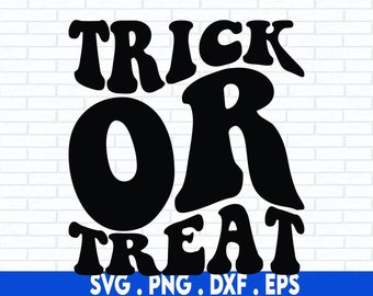 Truco o trato SVG Cut File, lindo halloween svg para truco o trato bolsa svg, o camisa de halloween, para cricut, para silueta