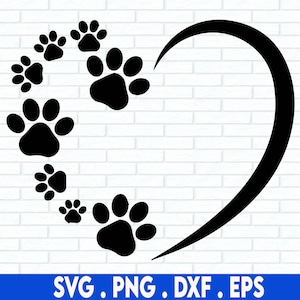 Paw Heart SVG, Paw SVG, Cat Paw Svg, Svg Files For Cricut, Sublimation Designs Downloads, Dog Paw SVG, Valentines Day Svg, Dog Mom Svg