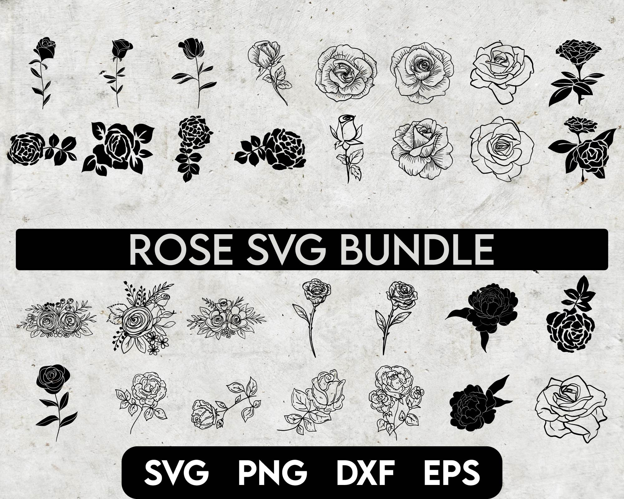 Rose Svg Bundle ROSES Svg Rose Clipart Bundle Rose Svg Cut - Etsy Australia