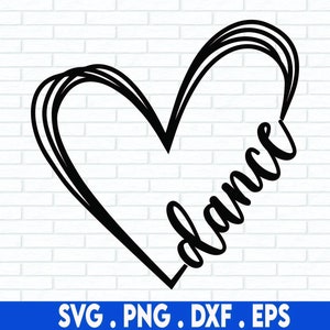 Dance Heart SVG, Svg File For Cricut, Sublimation Designs Downloads, Dance Mom SVG, Mom Life Svg, Mothers Day Svg, Dance Mama