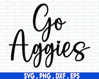 Go Aggies SVG, Aggie SVG, Mascot svg, Football SVG, Cricut svg, Silhouette svg, Cut File
