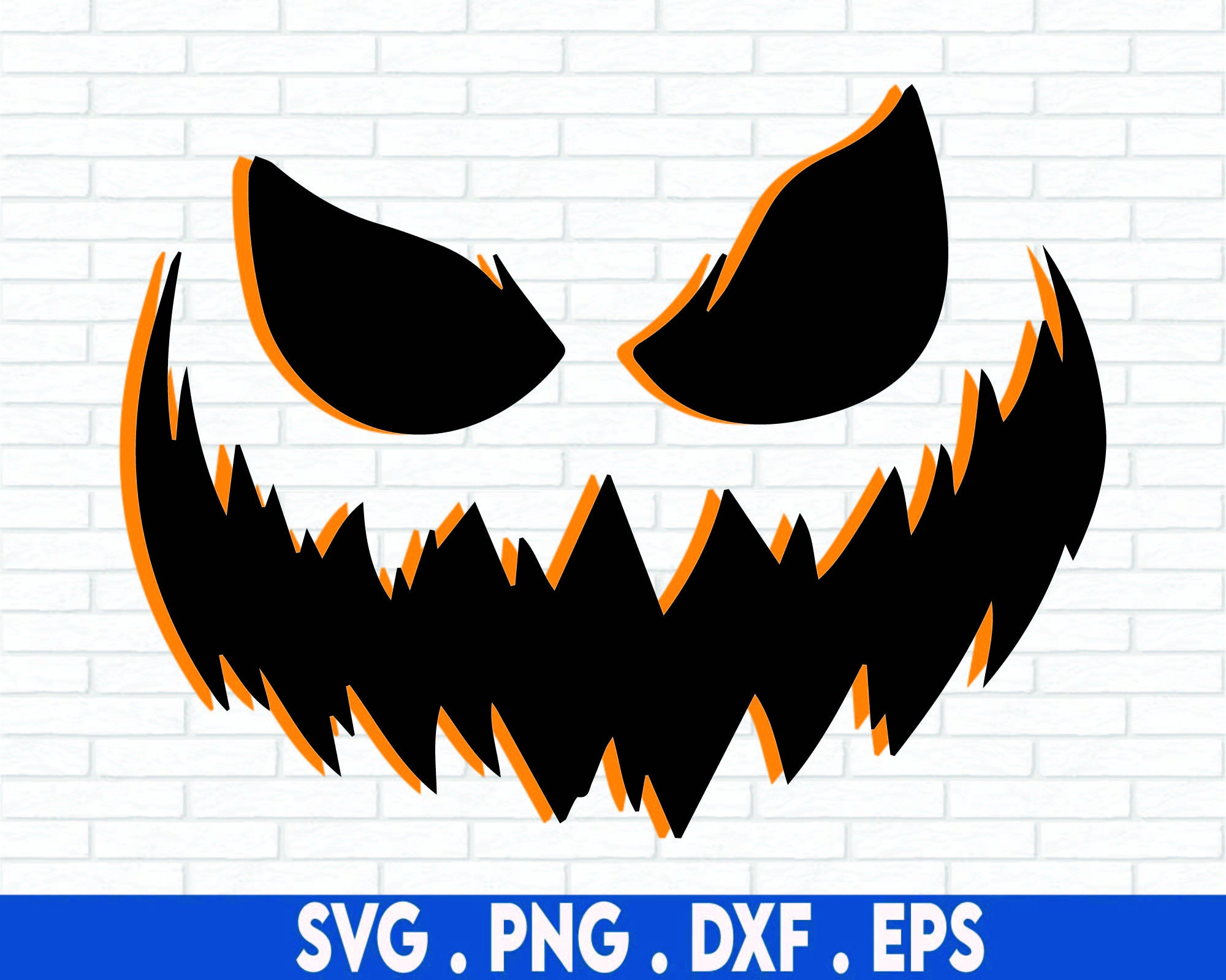 Scary Spooky Jack O Lantern Face PNG