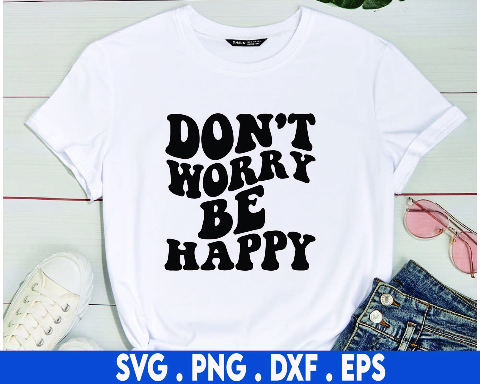 Don't Worry Be Happy, SVG Cut File, Digital File, Svg, Happiness, Sign ...