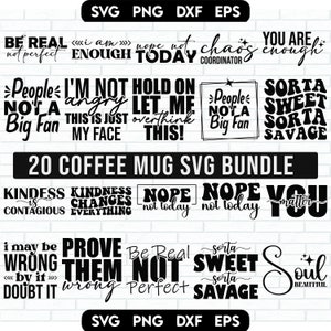 Lot de tasses à café SVG, svg d'humour de bureau, citations sarcastiques svg, Svg de tasse de motivation, tasse à café drôle svg, svg de tasse à café, tasse à café SVG