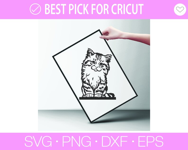 Kikande katt Svg, Katt SVG, Svart katt svg, Kikande katt clipart, Kikande katt SVG, Randiga kattungar Svg, Päls kattunge Svg, Katt clipart, Rolig katt bild 9