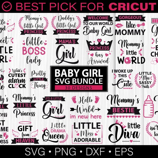 Baby girl SVG Bundle, Newborn svg, girl mom svg, Little Princess svg, baby girl svg, toddler svg, welcome baby svg, hello world svg