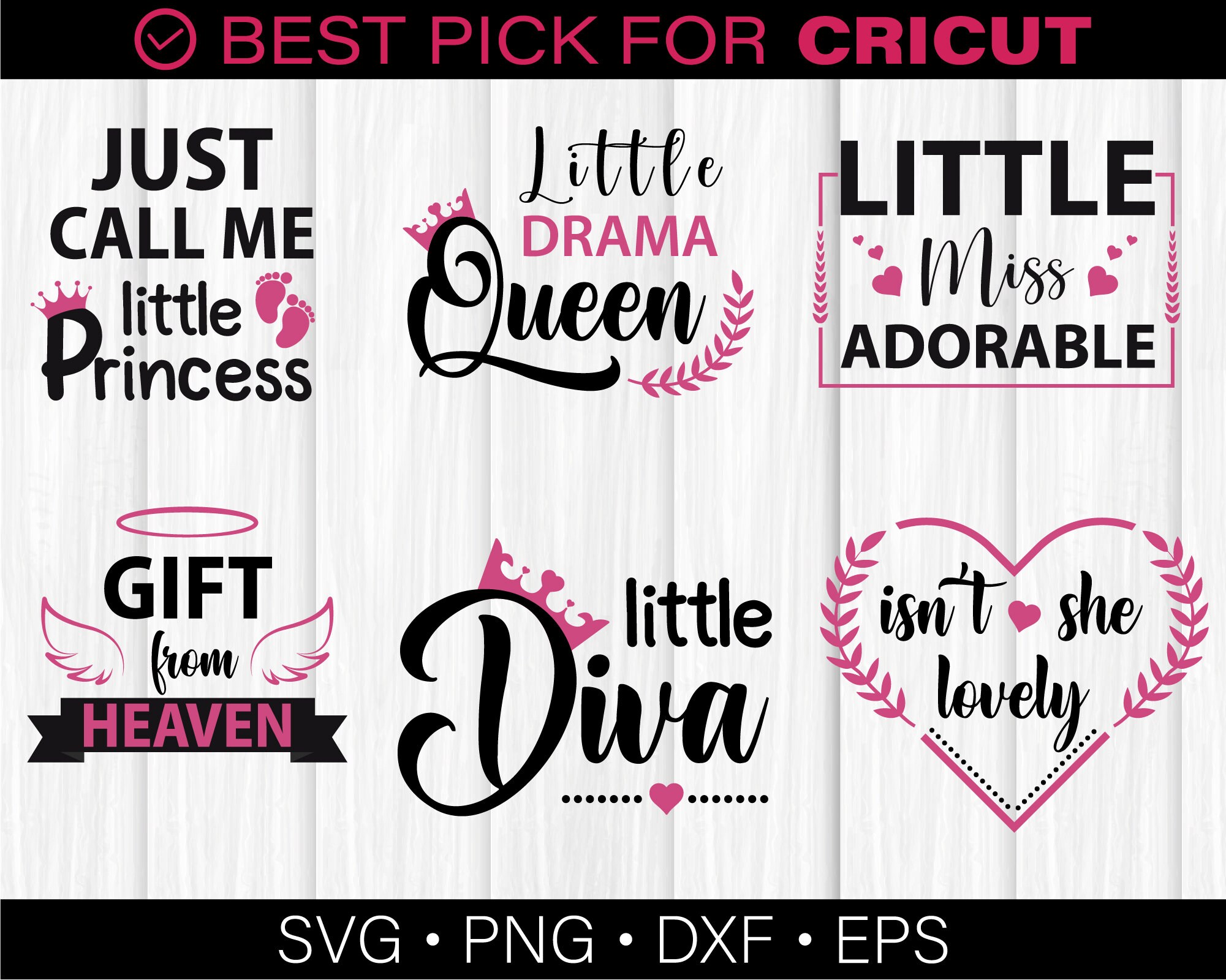 Baby Girl SVG Bundle, Newborn Svg, Girl Mom Svg, Little Princess Svg ...