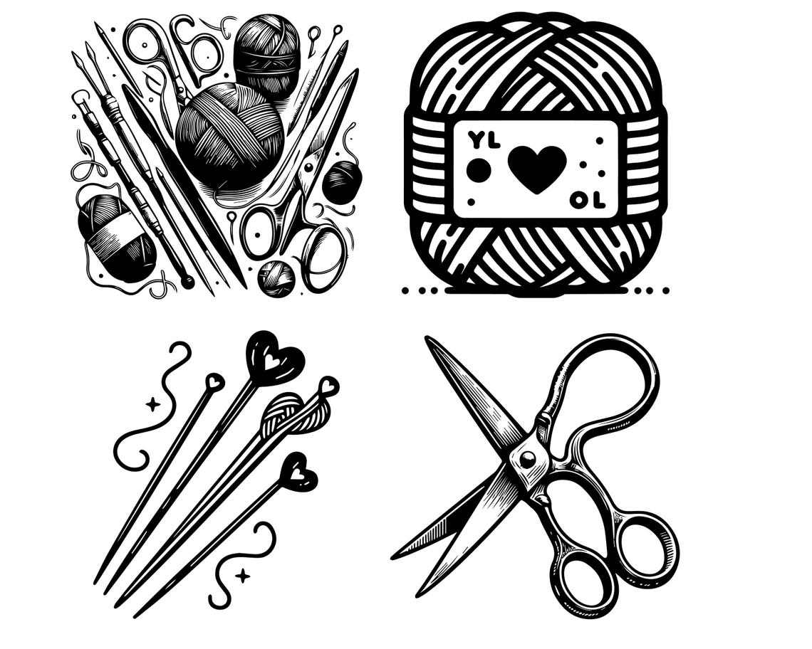 Knitting Svg Bundle, Crochet Svg, Yarn Svg, Knit Svg Bundle, Crochet ...