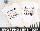 Little Miss Cupid Svg, Little Mister Cupid Svg, baby boy svg, baby girl svg, Kids Valentines Svg, Valentine Shirt kids, Baby Valentines Svg