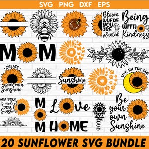 Sunflower svg Bundle, Sunflower svg, Sunflower Quotes svg, Kindness SVG, Bee Svg, Sunflower svg, Sunflower Quotes png, Sunflower png Bundle