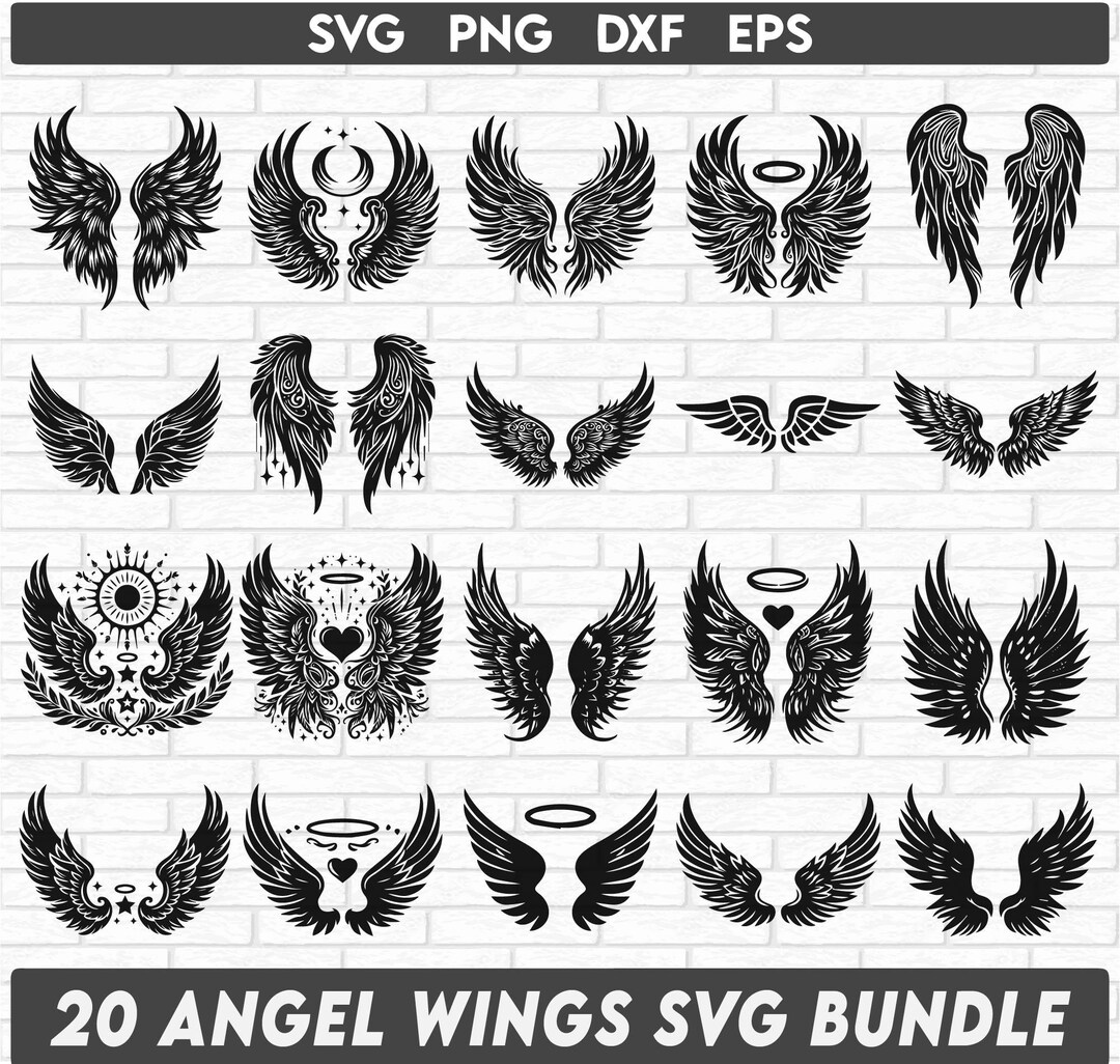 Angel Wings Svg| Angel Wings Png| Angel Wings Clipart| Angel in Heaven ...