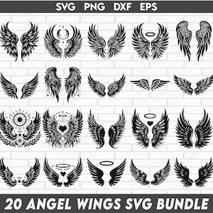 Angel Wings Svg| Angel Wings Png| Angel wings Clipart| Angel In Heaven Svg| Angel wings Cut Files| Svg Files For Cricut| Angel wing