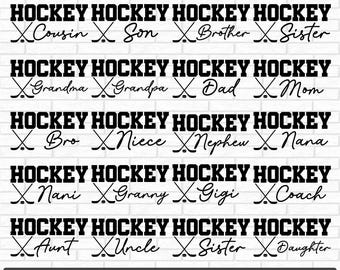 Hockey-Stempel-Bundle, Hockey-Mama-Svg, Hockeyschläger-Svg, Liebes-Hockey-Svg Eishockey, Hockey-Vater, Hockeyspieler-Svg, Hockey-Puck, Sport-Svg