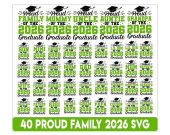 Stolze graduierte Familie 2026-Svg-Bundle, Klasse von 2026-Svg, Abschluss-Familie-Svg, sofortiger Download, Senior-2026-Svg, Abschluss-Svg-Png