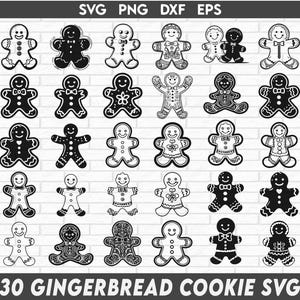 Lebkuchenmann svg, Lebkuchenfrau svg, Weihnachts svg, Bundle svgs, Schichtschnitt, Lebkuchen png, Lebkuchen dxf, Lebkuchenmann eps
