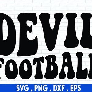Devil Football SVG file, Hand Lettered SVG, Cricut SVG, Silhouette svg