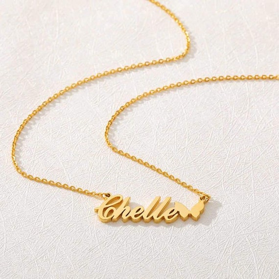 Custom Butterfly Name Necklace by 