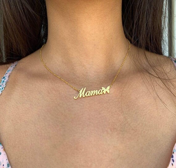 Custom Butterfly Name Necklace by 
