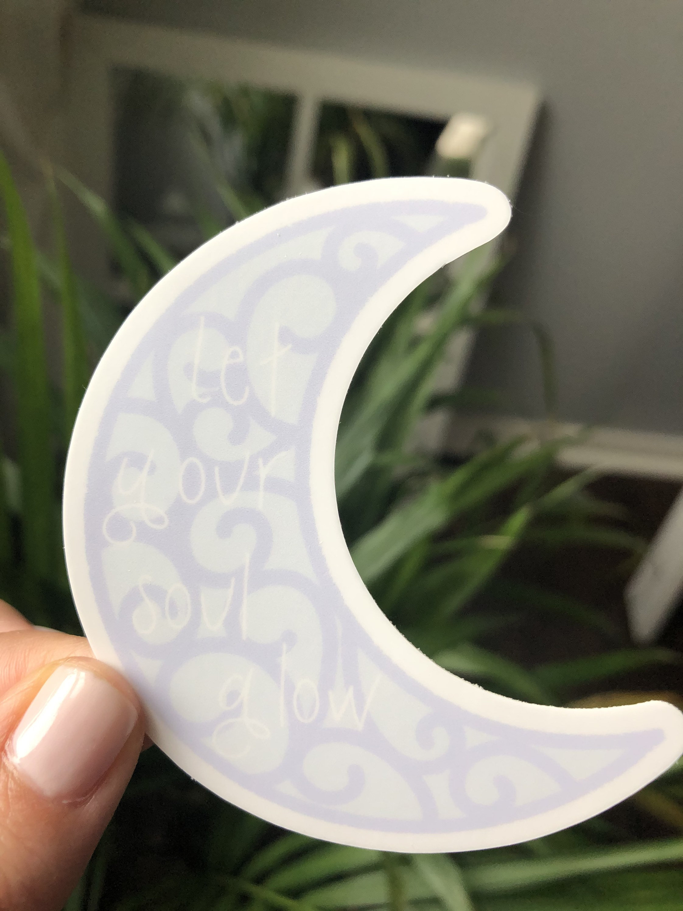 Let Your Soul Glow Moon Sticker Etsy UK